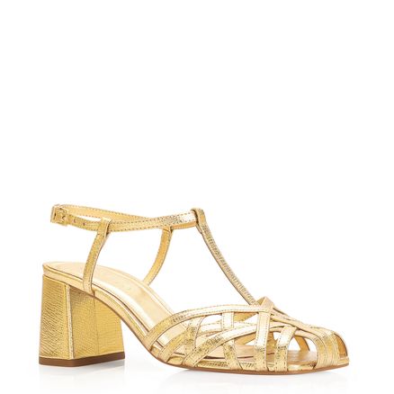 Scarpin - Couro Dourado