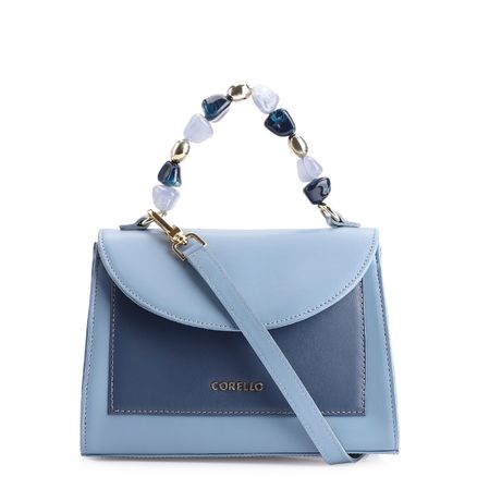 Bolsa De Mão - Couro Azul