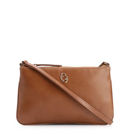Bolsa Transversal - Couro Marrom