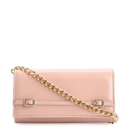 Clutch Fivelas - Couro/Verniz Rosa