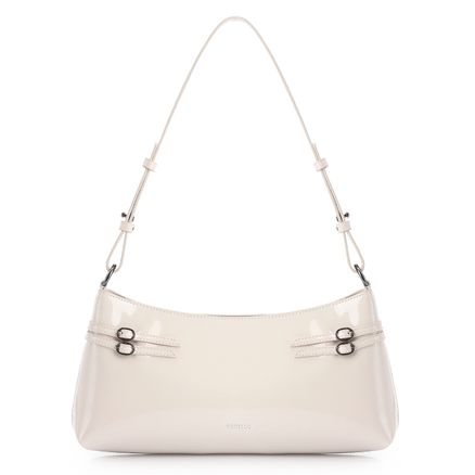 Bolsa De Ombro Fivelas - Verniz Off White