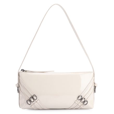 Bolsa De Ombro Fivelas - Verniz Off White