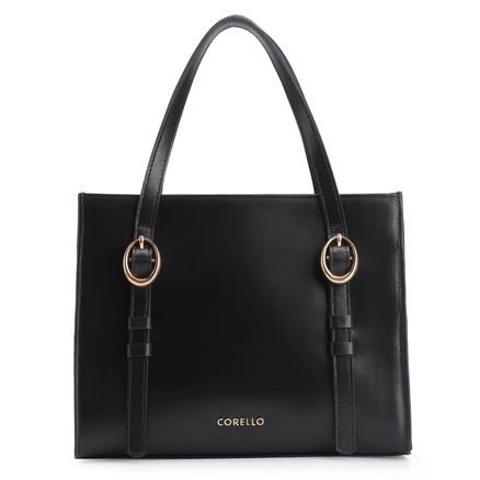 Bolsa Tote Fivelas - Couro Preto