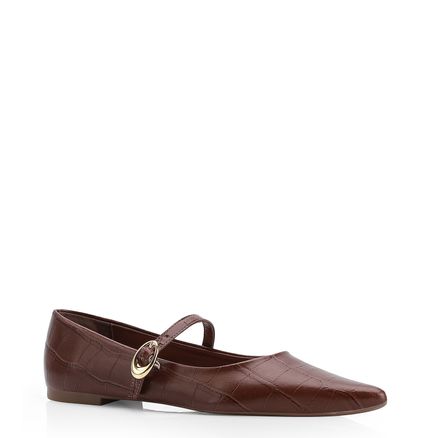 Sapatilha Fivela - Alt Croco Marrom