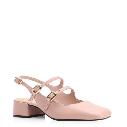 Scarpin Fivelas - Couro Rosa