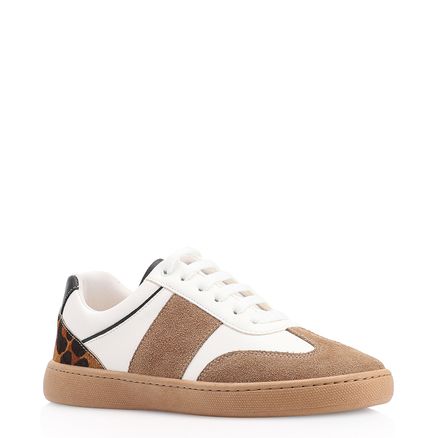 Tênis - Alt Branco/Preto/Camurça Marrom/Couro Pelo Onça
