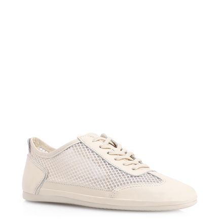 Tênis Tela - Couro Off White