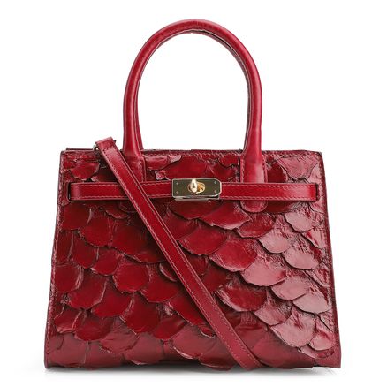 Bolsa Tote Pirarucu - Vermelho Cereja