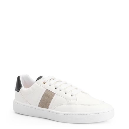 Tênis - Alt Branco/Preto/Camurça Cinza