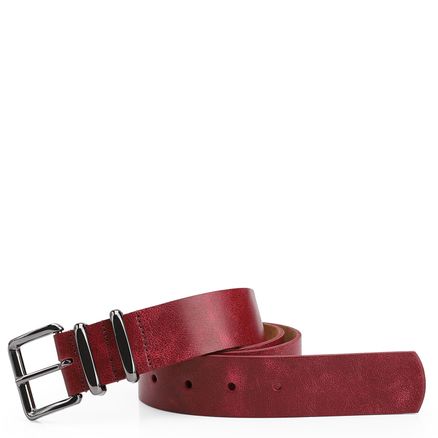 Cinto - Couro Estonado Vermelho