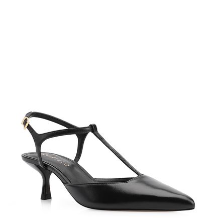 Scarpin Salto Kitten - Couro Preto