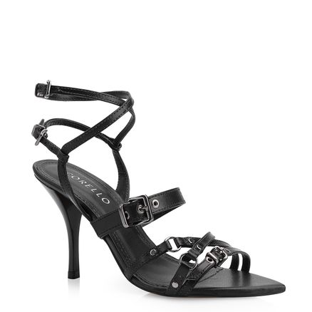 Sandália Fivelas - Couro Preto