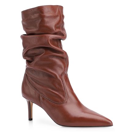 Bota Franzida - Couro Marrom