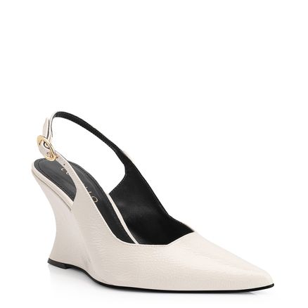 Scarpin Anabela - Verniz Off White