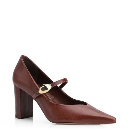 Scarpin - Couro Marrom