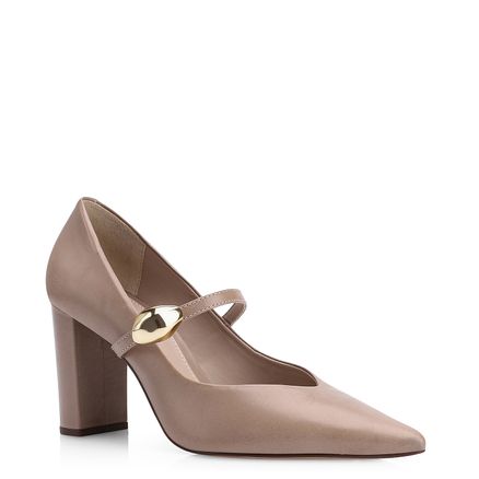 Scarpin - Couro Bege
