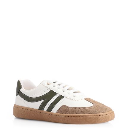 Tênis - Alt Branco/Verde/Camurça Marrom