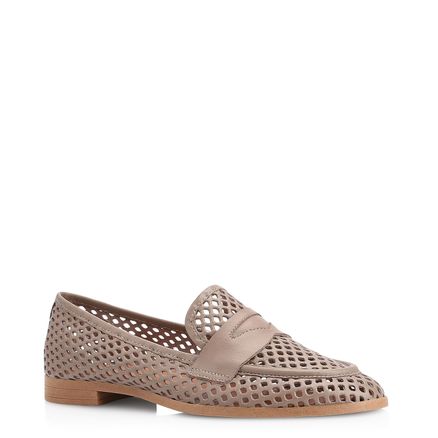 Mocassim - Couro Bege