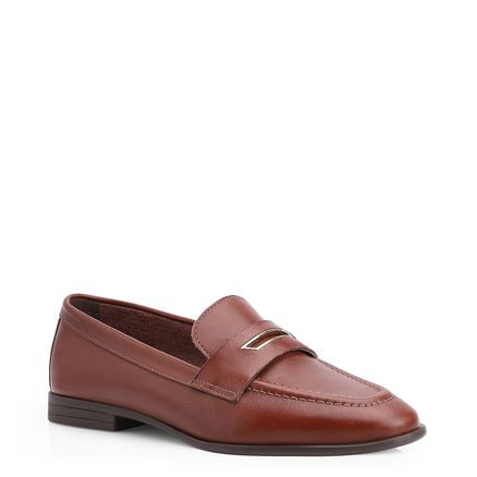 Mocassim - Couro Marrom