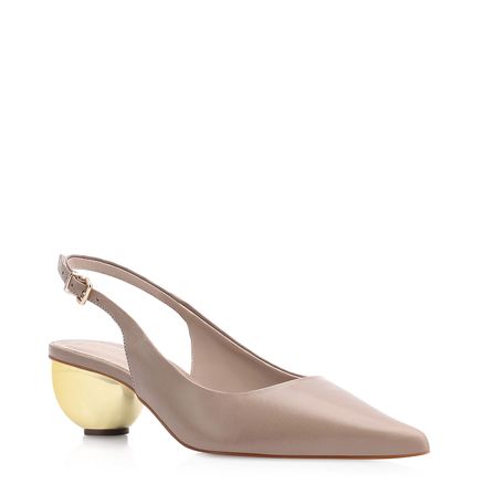 Scarpin - Couro Bege