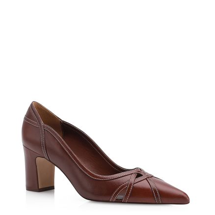 Scarpin - Couro Marrom