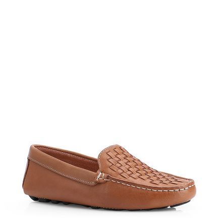Mocassim Tressê - Couro Marrom