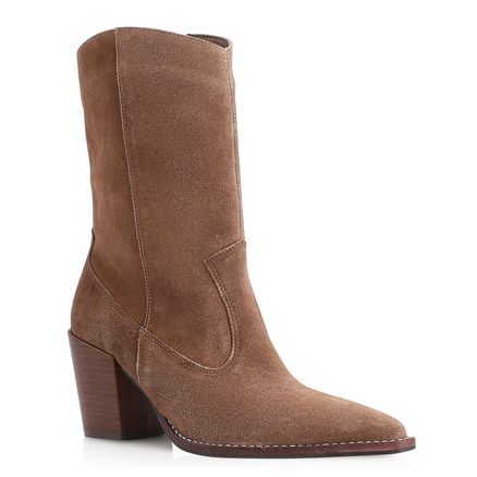 Bota Western - Couro Camurça Marrom