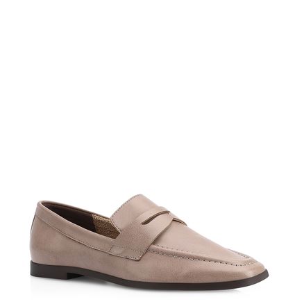 Mocassim - Couro Estonado Bege