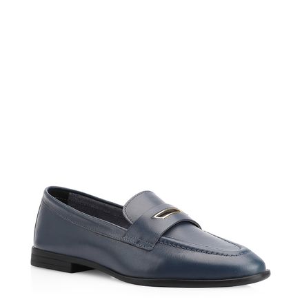 Mocassim - Couro Azul