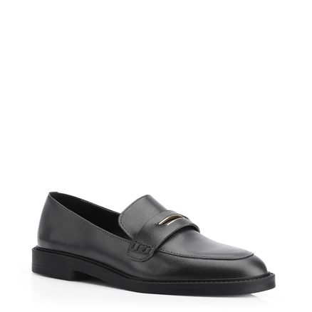 Mocassim - Couro Preto