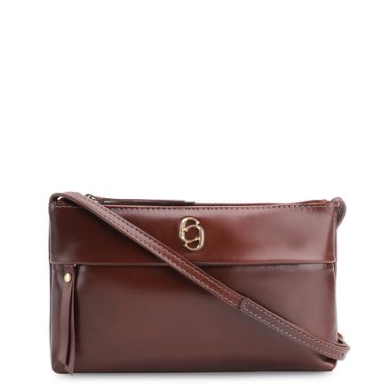 Bolsa Transversal - Couro Marrom