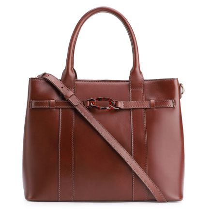 Bolsa Tote Bridão - Couro Marrom