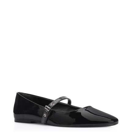 Sapatilha Fivela - Verniz Preto