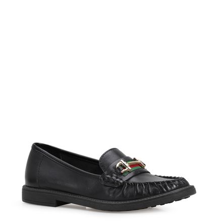 Mocassim - Couro Preto
