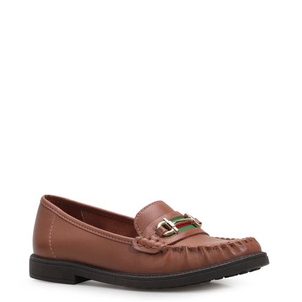 Mocassim - Couro Marrom