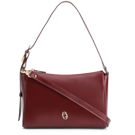 Bolsa De Ombro Fivela - Couro Vinho