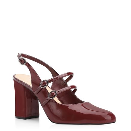 Scarpin Fivelas - Verniz Vinho