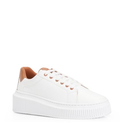 Tênis Flatform - Alt Branco/Marrom