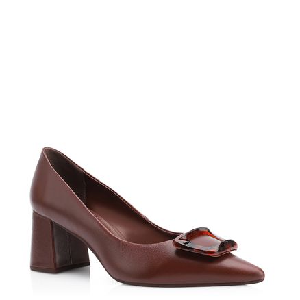 Scarpin - Couro Marrom