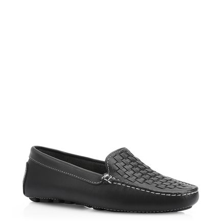Mocassim Tressê - Couro Preto