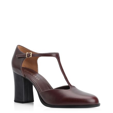 Scarpin - Couro Vinho Escuro