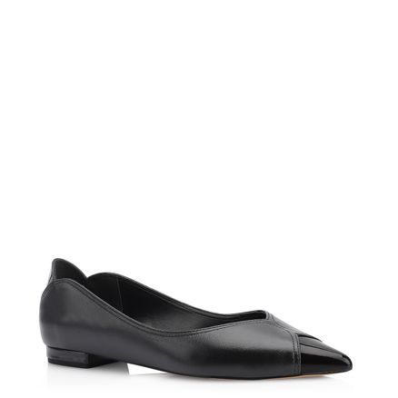 Sapatilha - Couro Preto/Verniz Preto