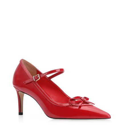 Scarpin Laço - Verniz Vermelho