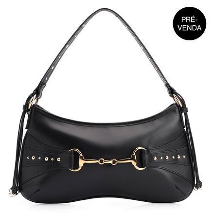 Bolsa De Ombro Bridão - Couro Preto