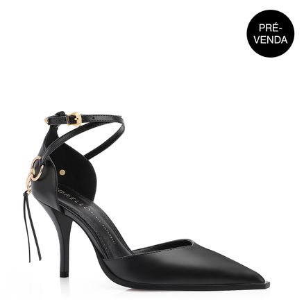 Scarpin Bridão - Couro Preto