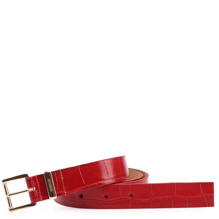 Cinto - Couro Croco Vermelho