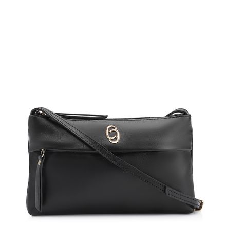 Bolsa Transversal - Couro Preto