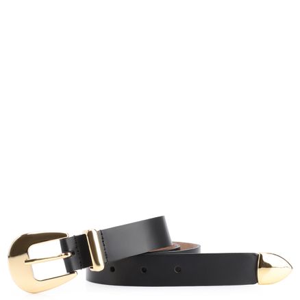 Cinto Western - Couro Preto