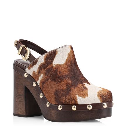 Sandália Clog - Couro Pelo Vaca