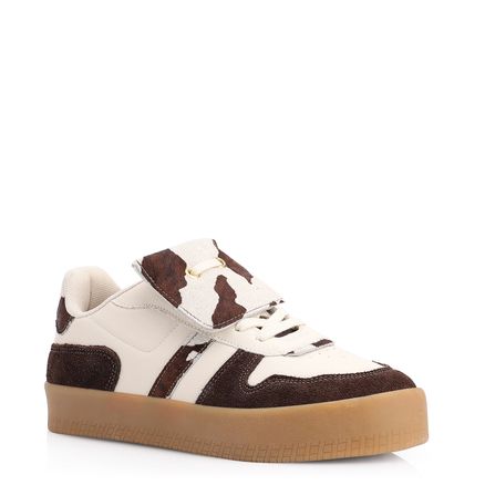 Tênis - Alt Off White/Camurça Marrom/Couro Pelo Vaca